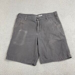 Carhartt Relaxed Fit Rugged Flex Size 36 Casual Chino‎ Cargo Shorts For Men Gray